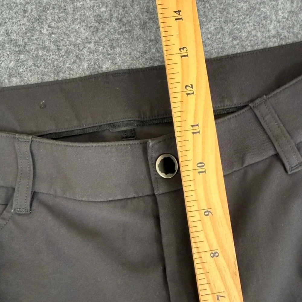 Lululemon ABC Classic Fit 5-Pocket Pant 36x29 Black Warpstreme Office Casual